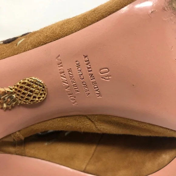 Aquazzura Sexy Thing Cut Out Suede Sandals Womens 40 US 9.5 Brown Artsy Boho - Picture 9 of 14